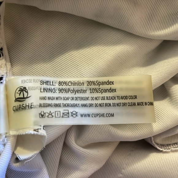 Cupshe Black Strip and Green Leaf One Piece Women Swimsuit Size M - Picture 11 of 11